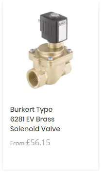 Burkert 6281 Brass Solenoid Valve