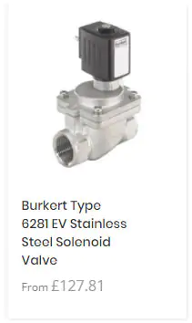 Burkert 6281 Stainless Steel Solenoid Valve