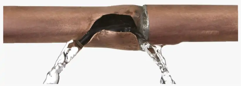 Damaged pipe