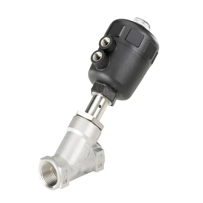 Burkert Type 2000 Stainless Steel Angle Seat Valve for Steam and Gas