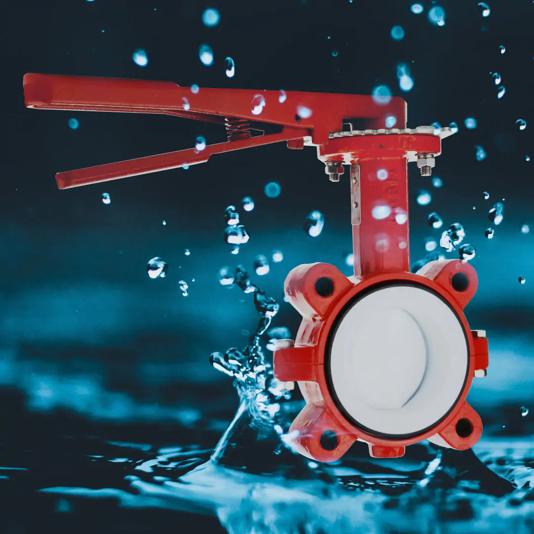 Economy Pneumatic Actuated Butterfly Valve Lugged PN16
