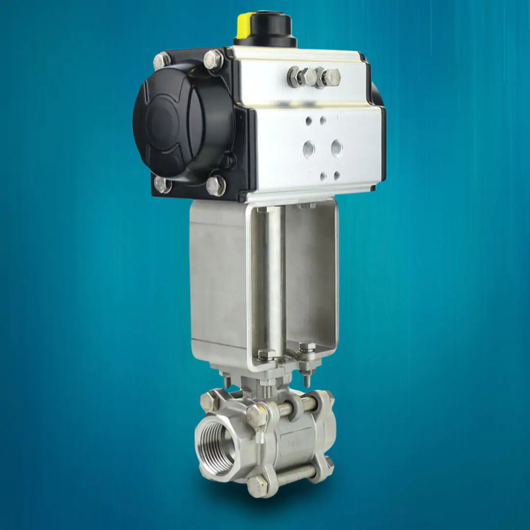 Pneumatic Actuated Economy 3 Piece Ball Valve for Steam