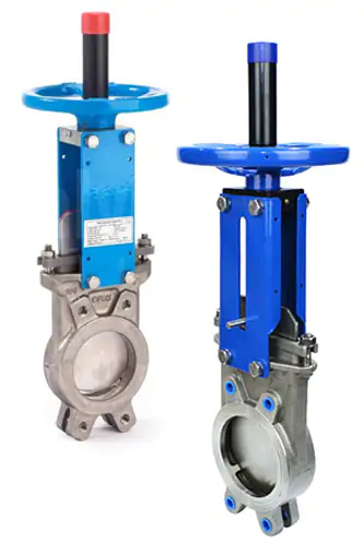 Manual knife gate valves