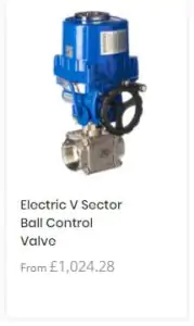 Electric V Sector Ball Control Valve